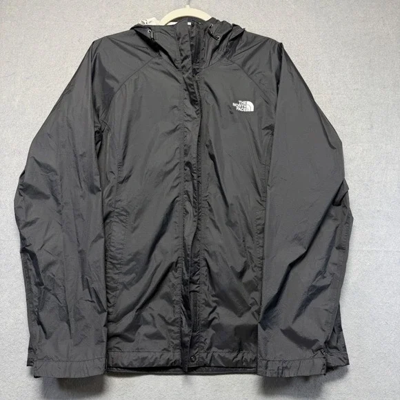 The North Face DryVent Rain Jacket Womens Black Hooded Waterproof Pit Zips Shell - Picture 6 of 12